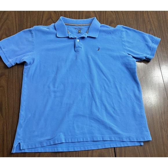 VTG Nautica Men's Sz XL Blue Classic Fit Polo Shirt Collared Embroidery Logo - Picture 2 of 7